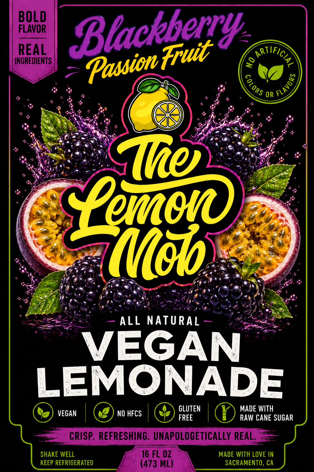 Blackberry Passion Fruit Lemonade